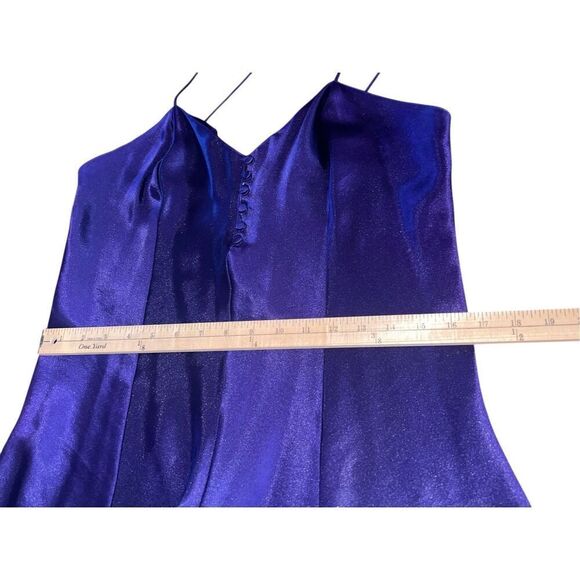 CACIQUE Purple Liquid Satin Teddy Romper Lingerie SZ M stunning vintage - Picture 3 of 5